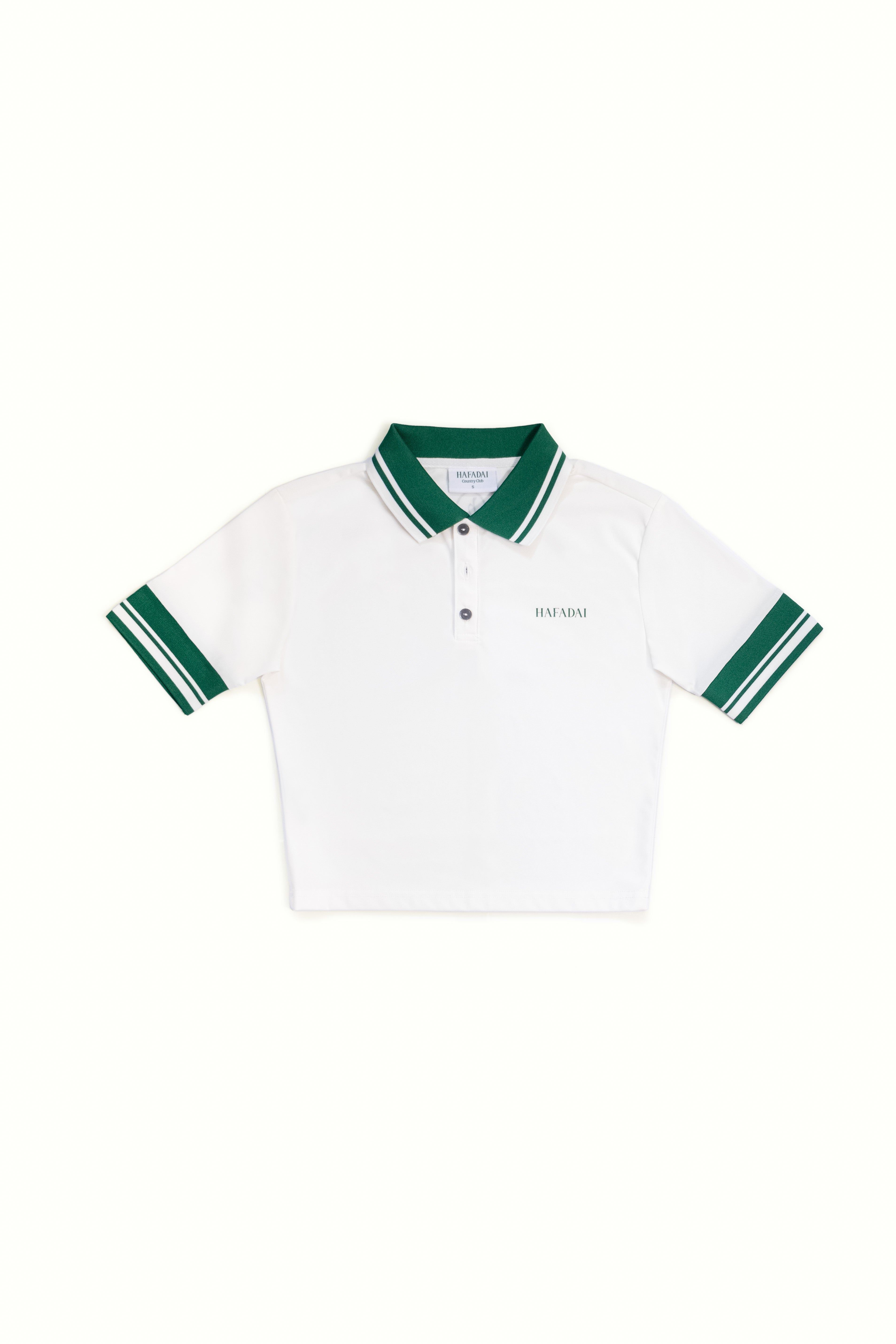 The Court Dualist Polo - White/Green – HAFADAI