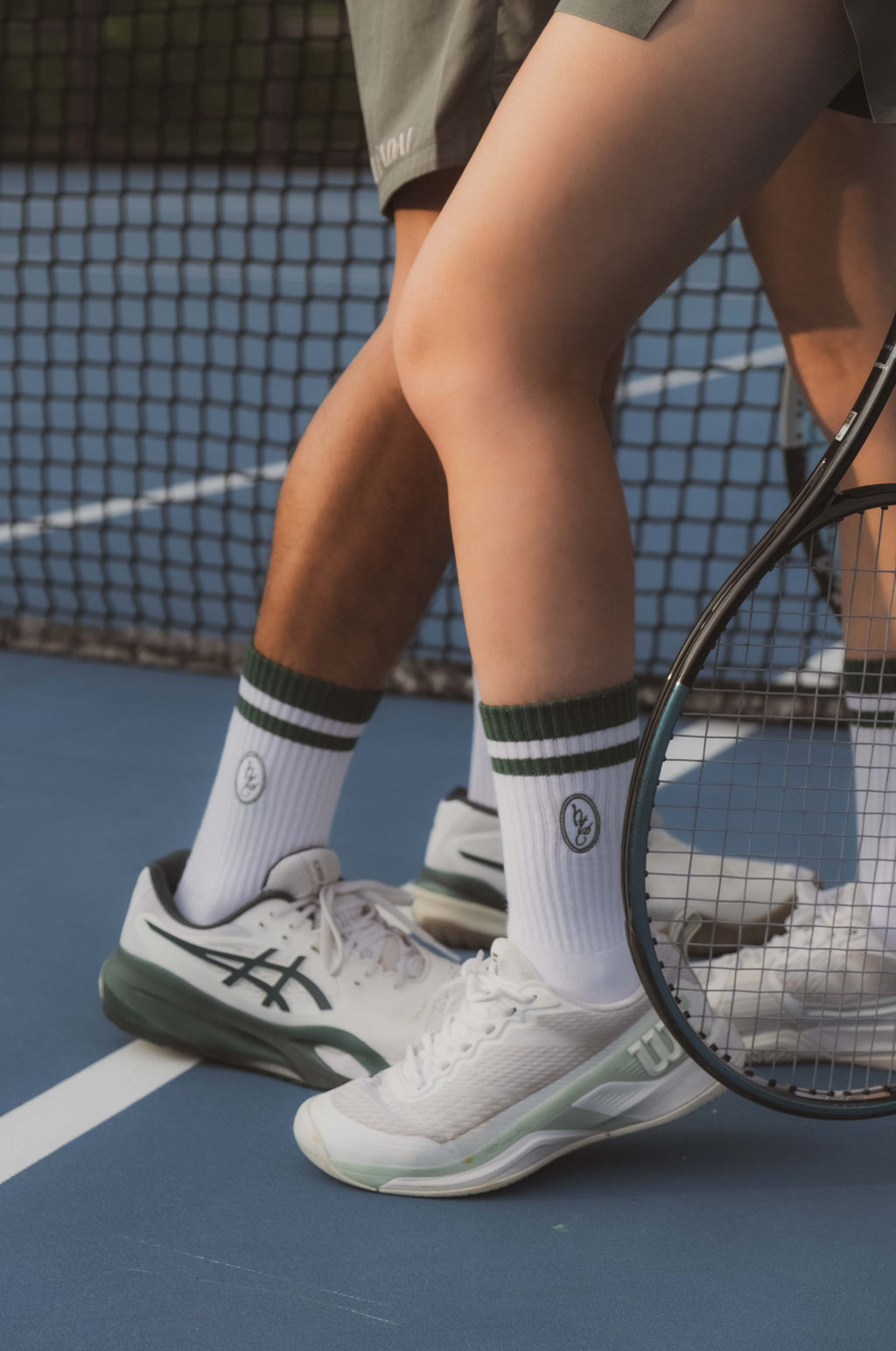 HAFADAI x Solevenir Striped Socks - White/Field Green