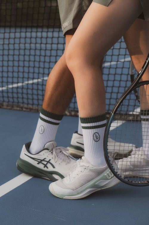 HAFADAI x Solevenir Striped Socks - White/Field Green