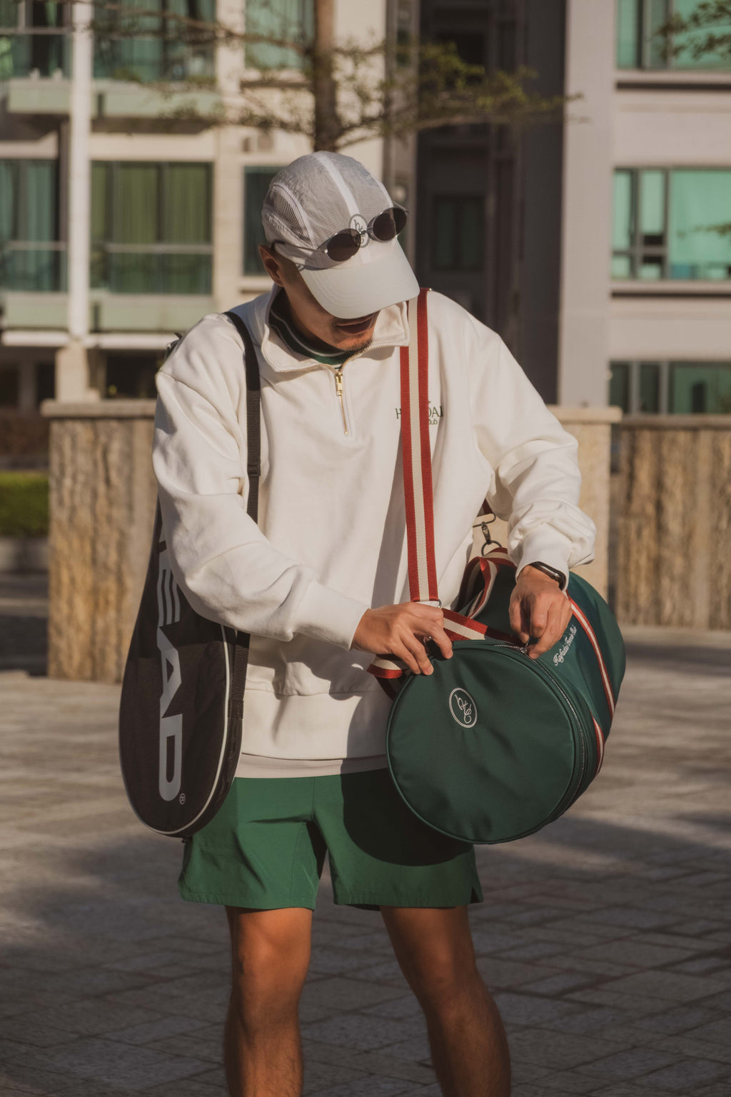 Classic Quarter Zip Sweatshirt - Off White