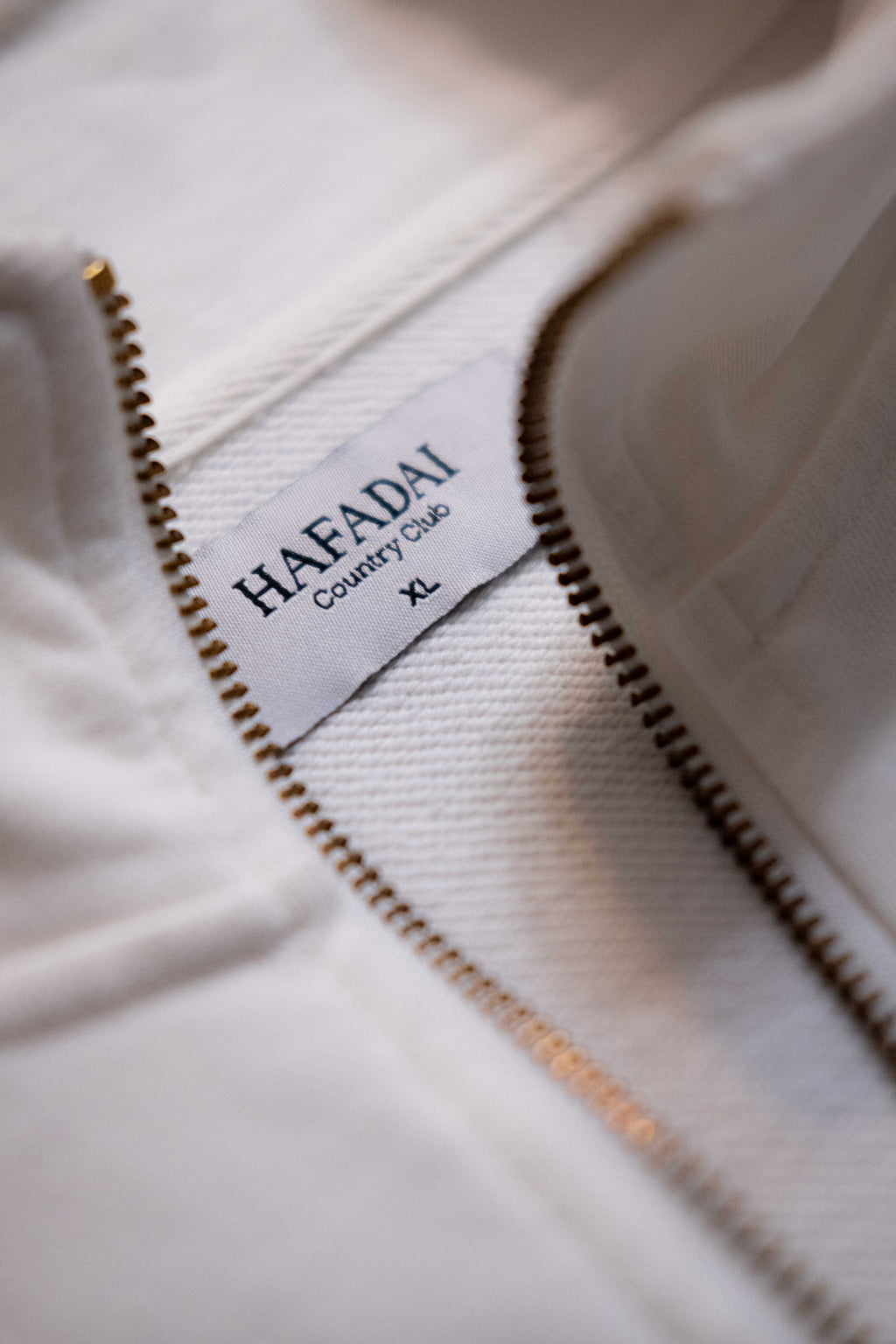 Classic Quarter Zip Sweatshirt - Off White