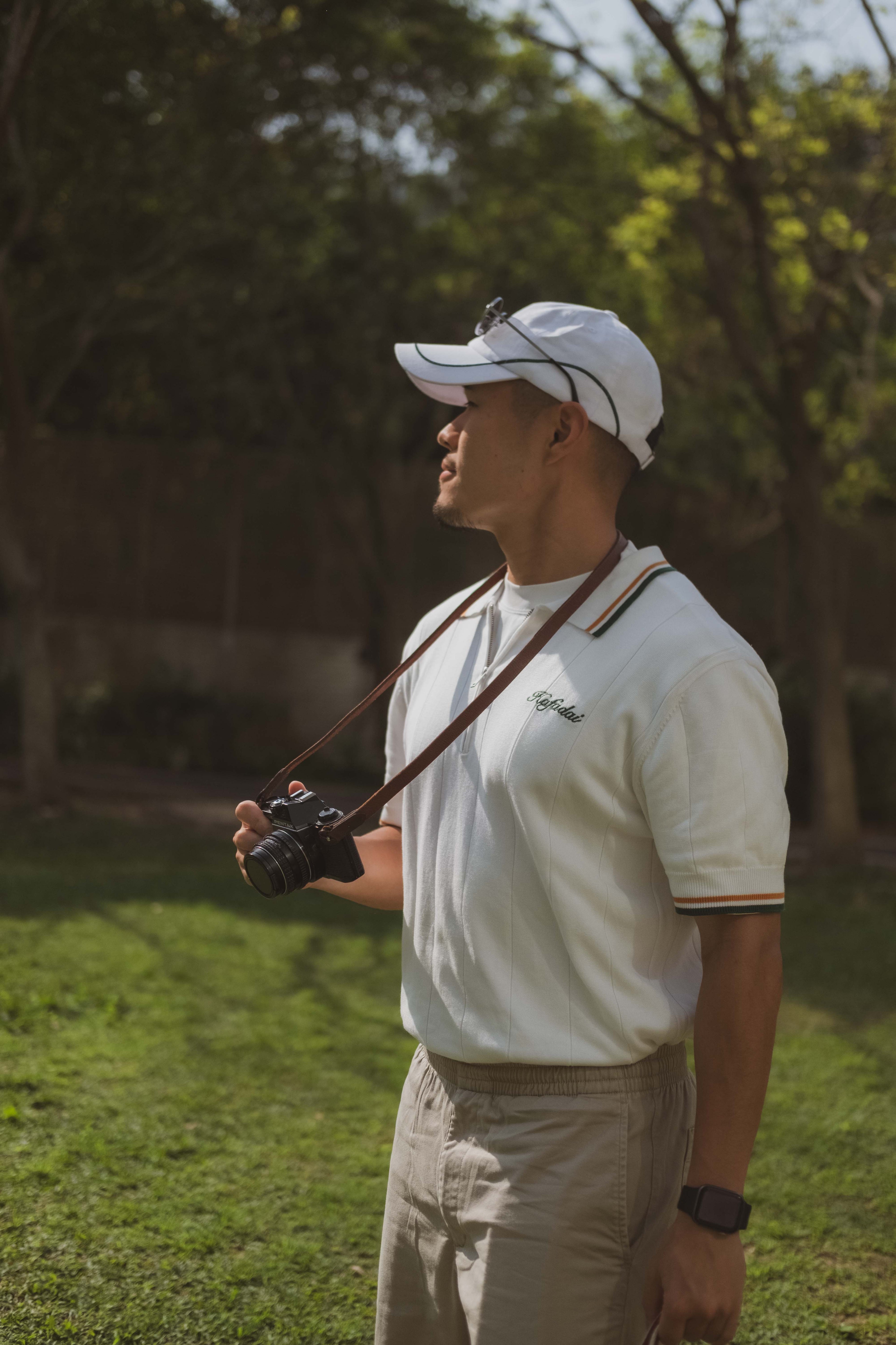 The Court Polo - White/Clay/Field Green