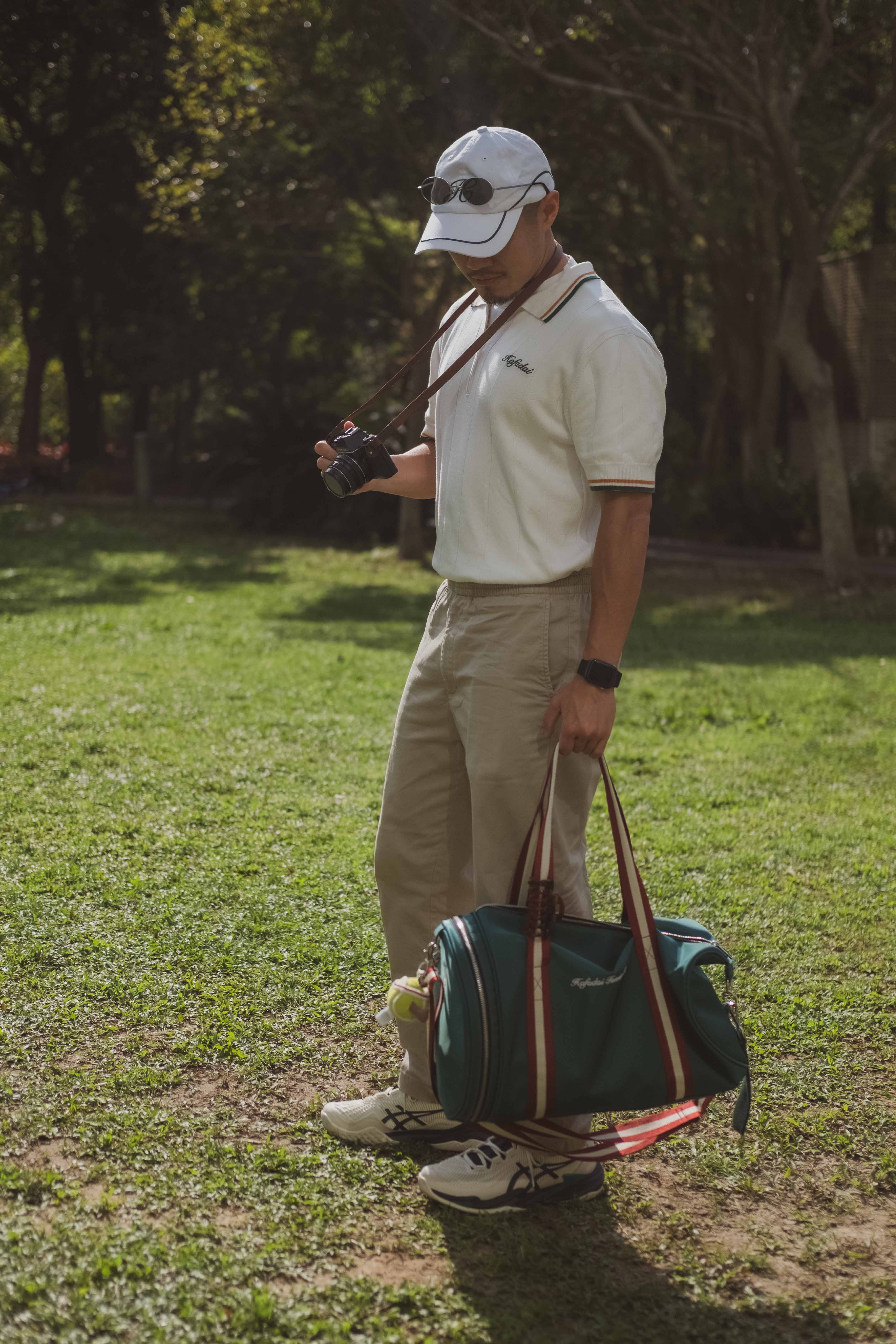 The Court Polo - White/Clay/Field Green