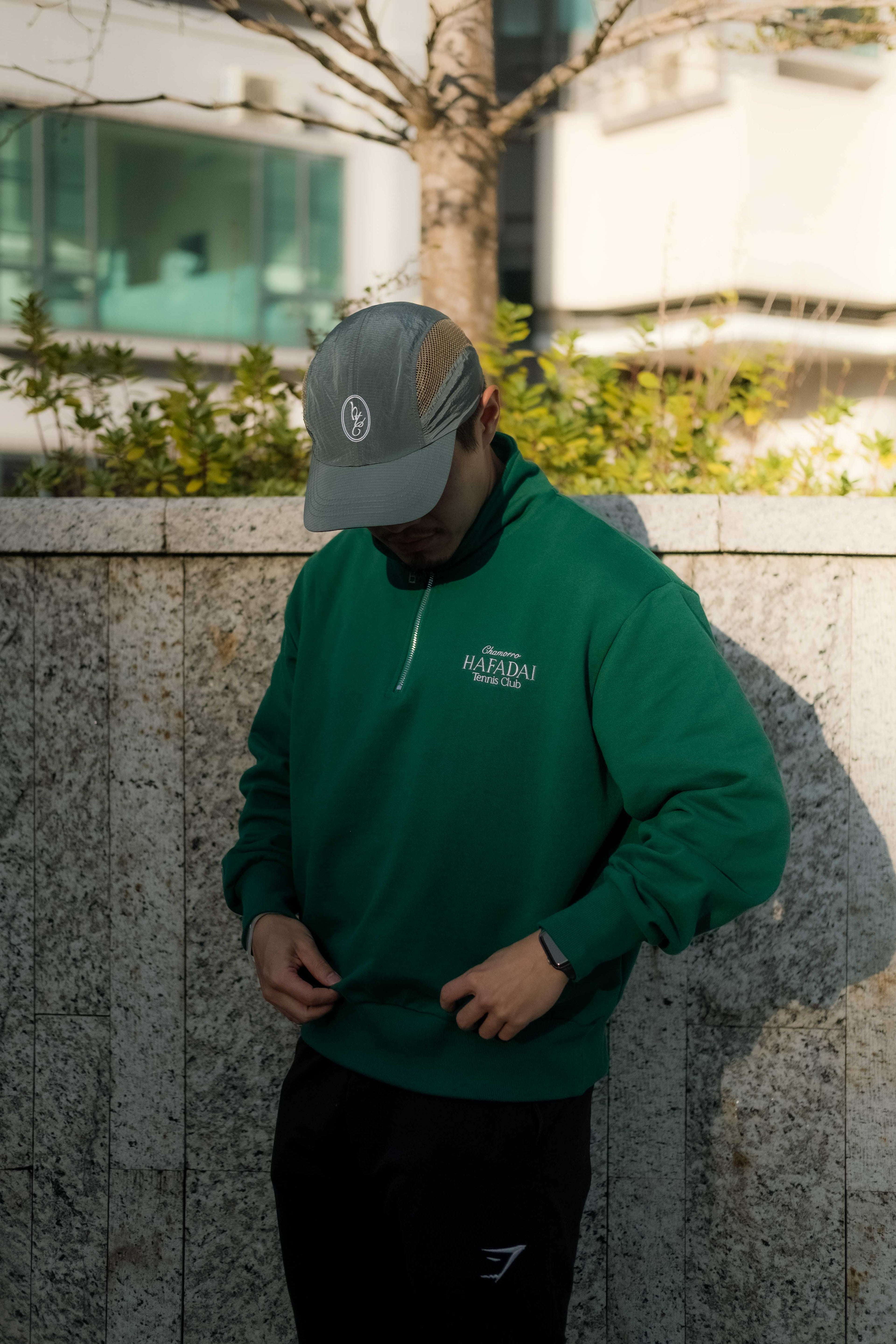 Classic Quarter Zip Sweatshirt - Field Green