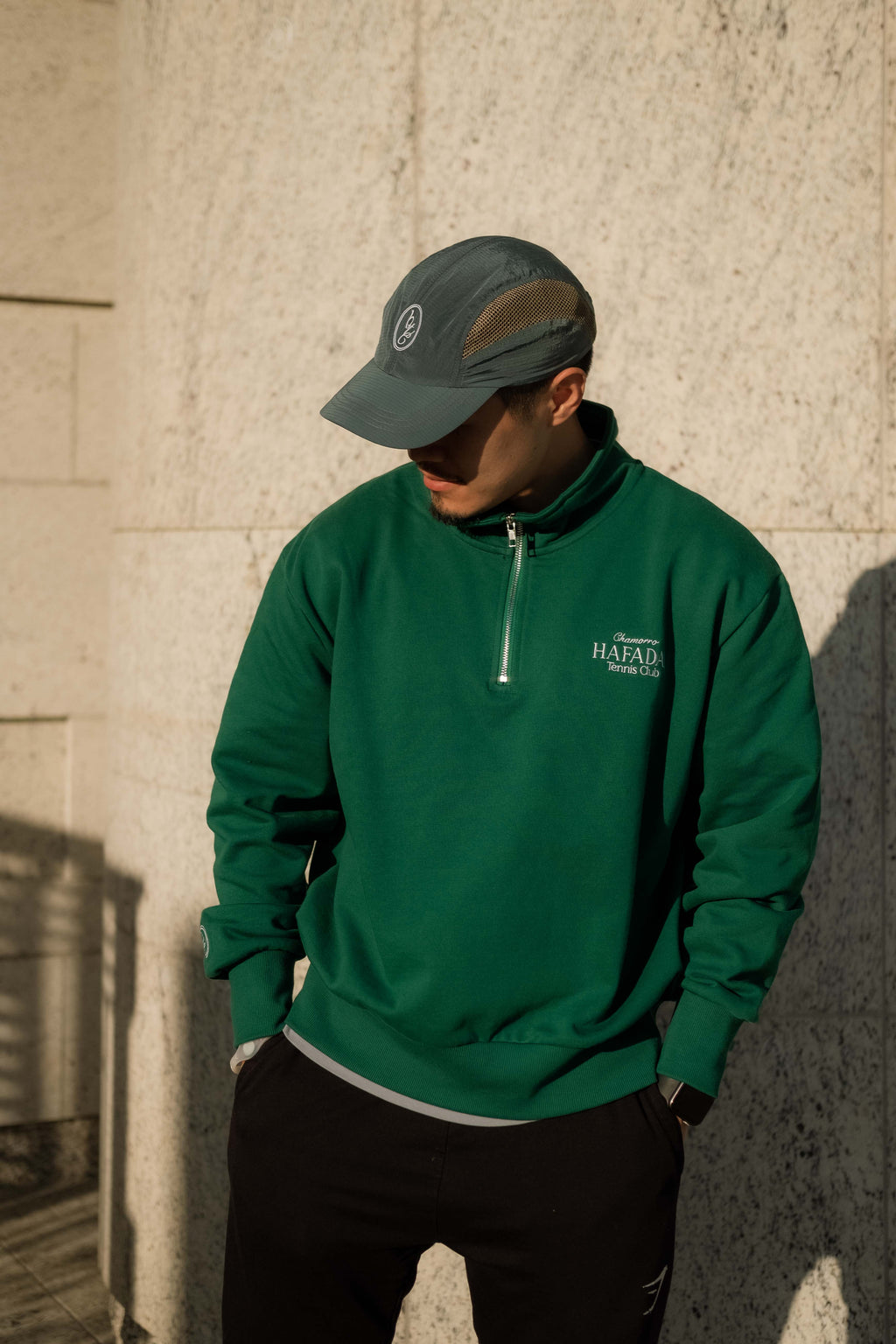 Classic Quarter Zip Sweatshirt - Field Green