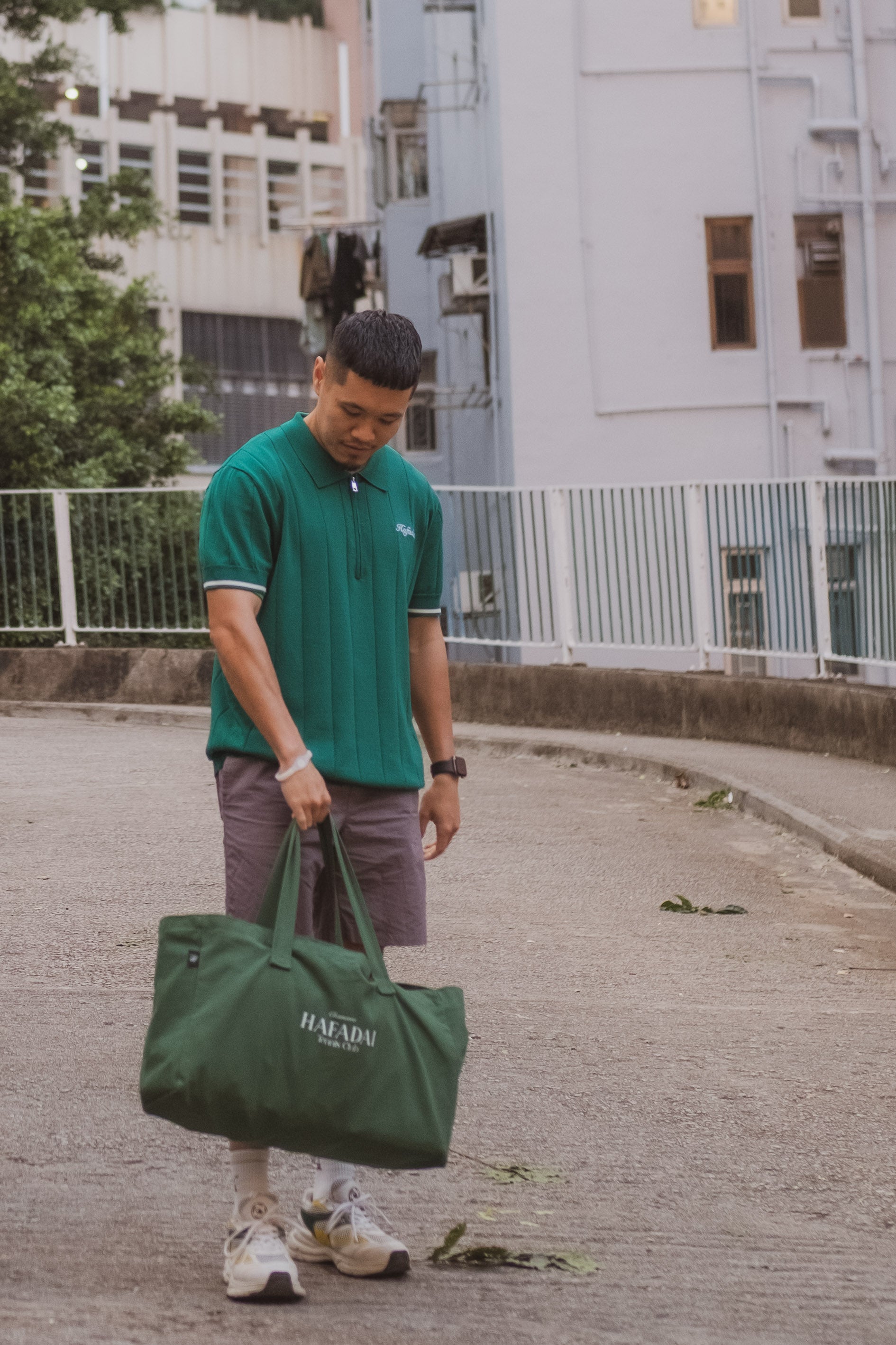 Classic Knit Polo In Jungle Green