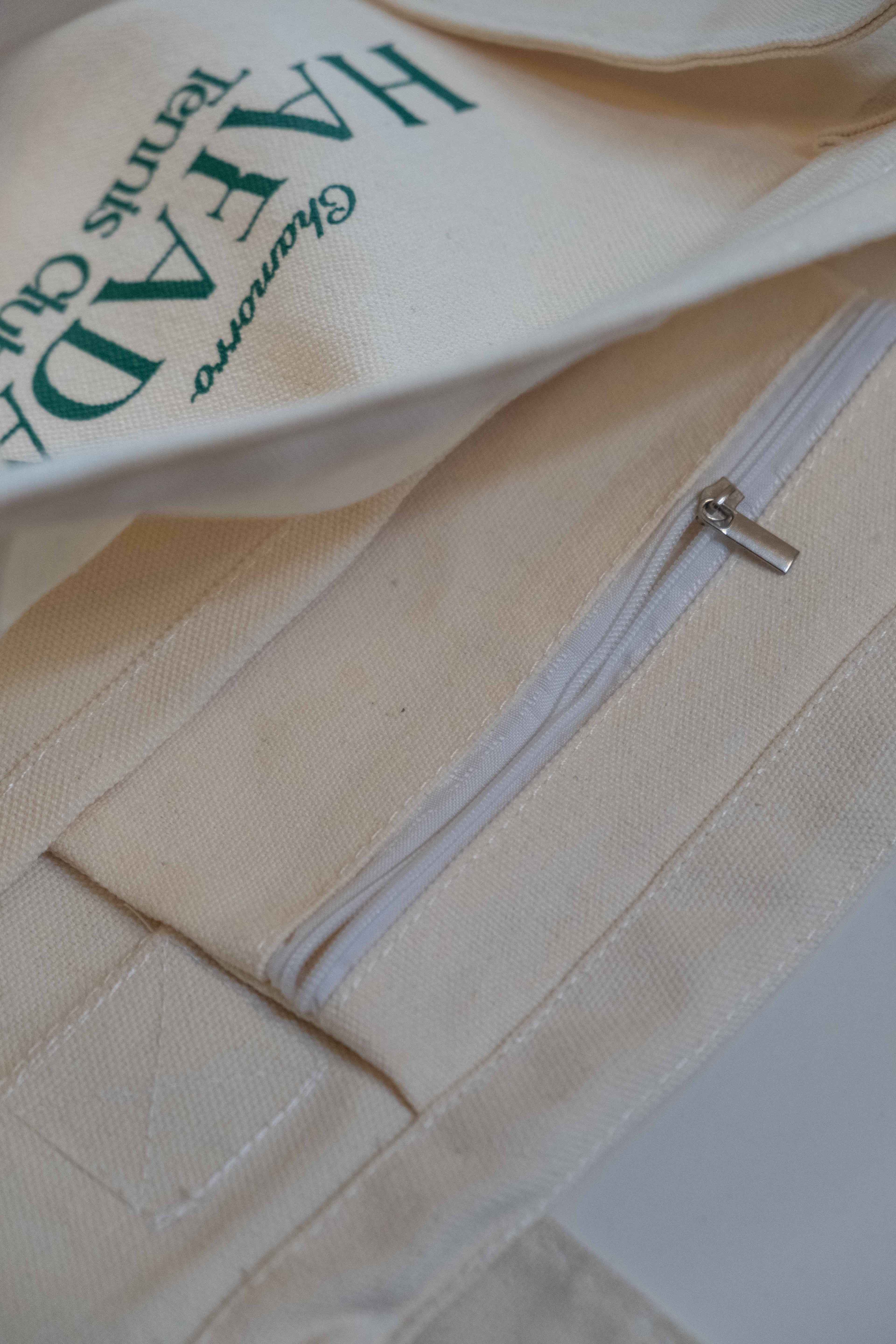 Tennis Club Tote Bag In Ivory