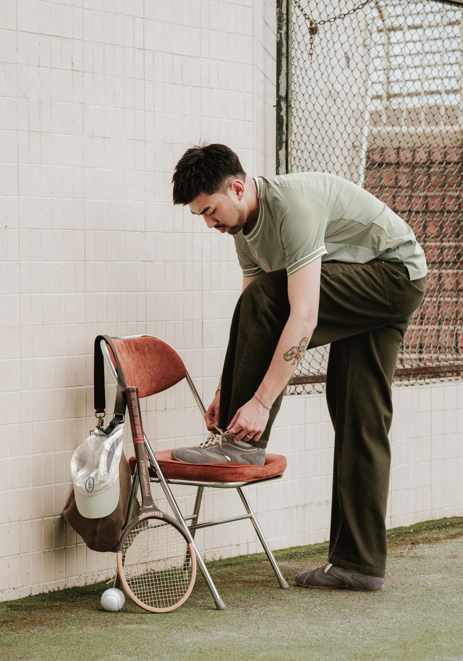 LEATHER LAB x HAFADAI || Pivot • Streamline Dual-concept Sneakers - Grey