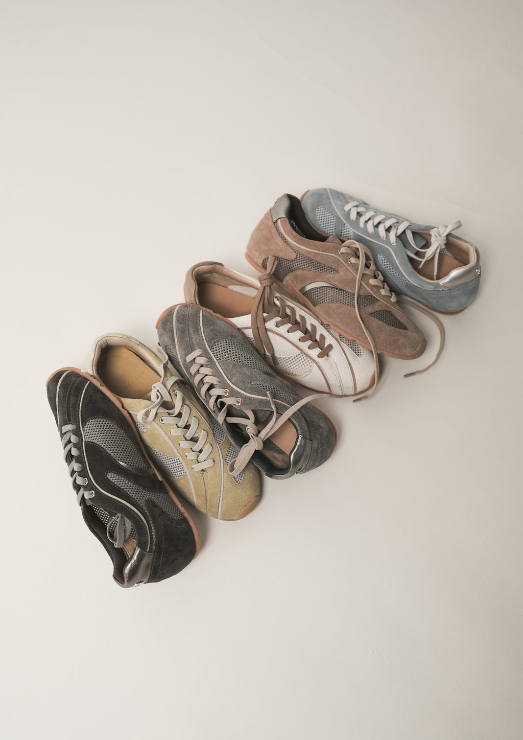 LEATHER LAB x HAFADAI || Pivot • Streamline Dual-concept Sneakers - Grey