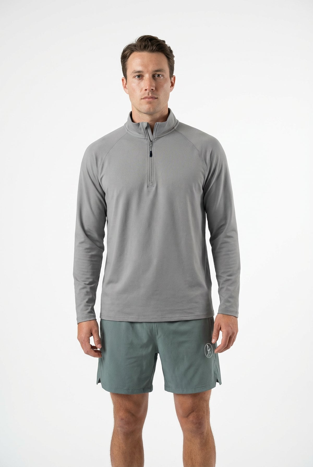 Outdoor Performance Half Zip Trainer - Soft Grey