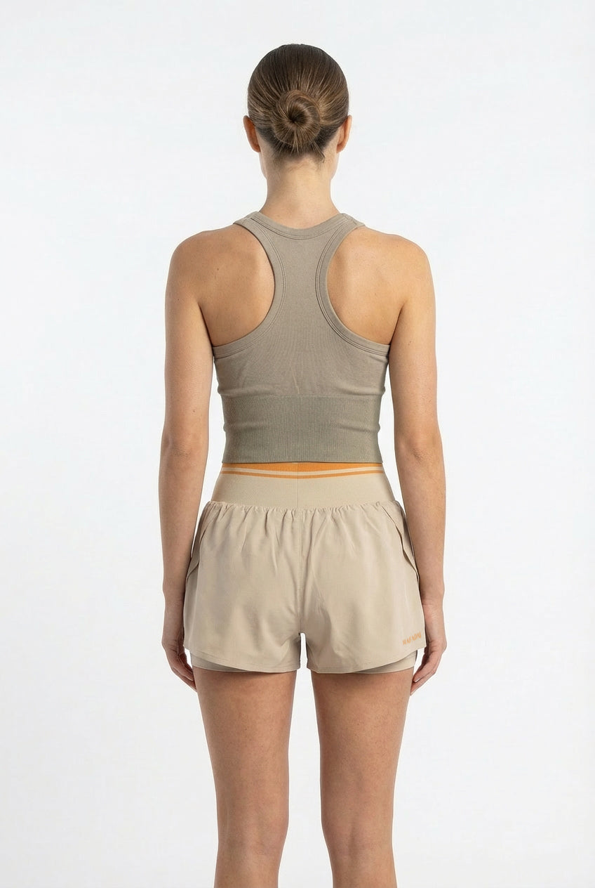 Seamless Compression Tank Top - Clay