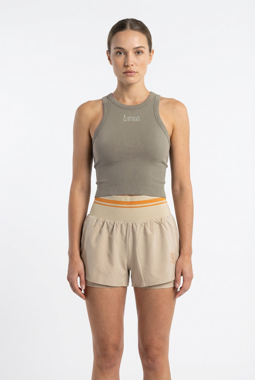 Seamless Compression Tank Top - Clay