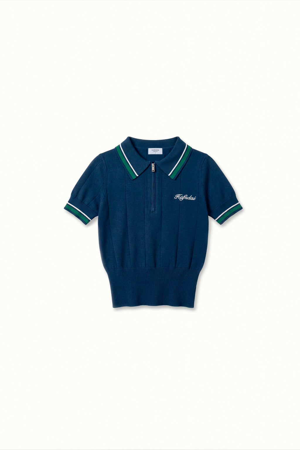 Classic Knit Polo - Navy/White/Field Green