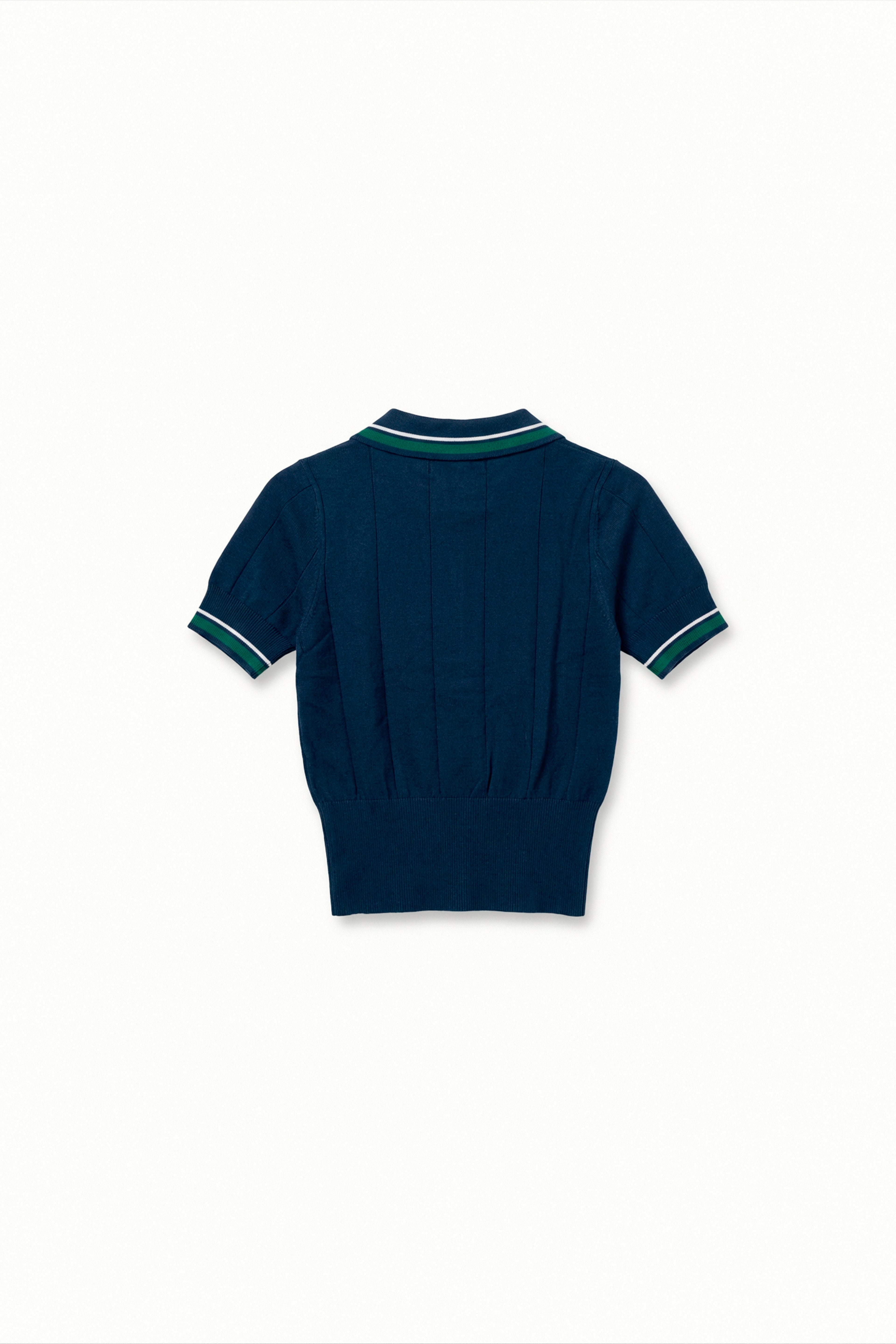 Classic Knit Polo - Navy/White/Field Green