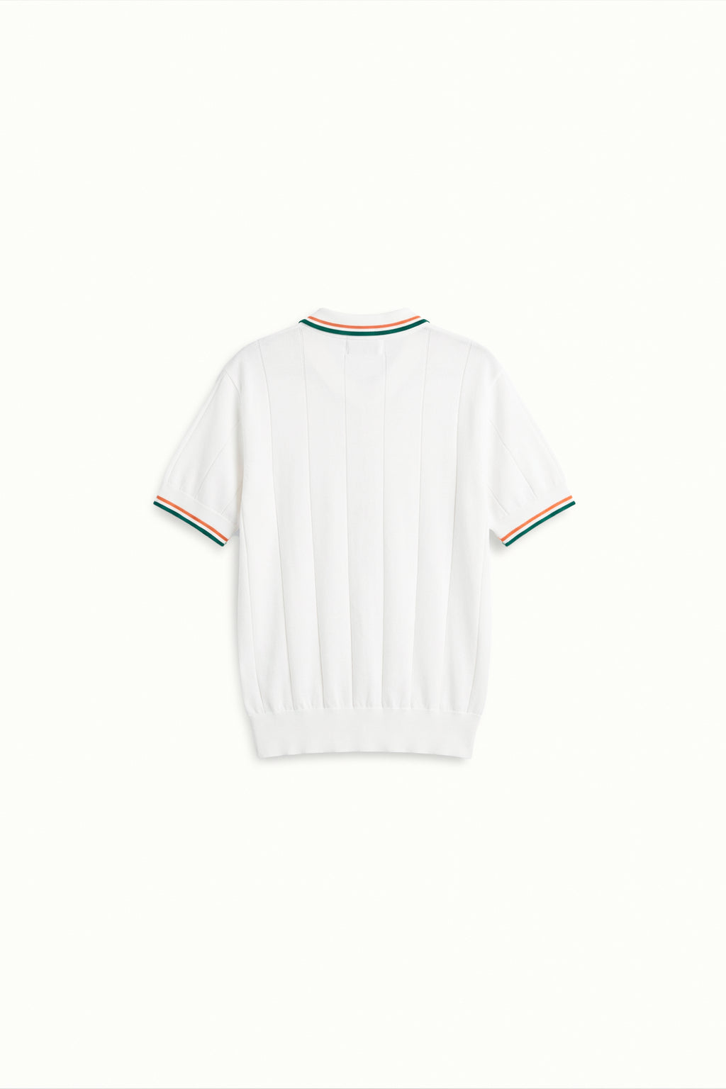 Classic Knit Polo - White/Clay/Field Green