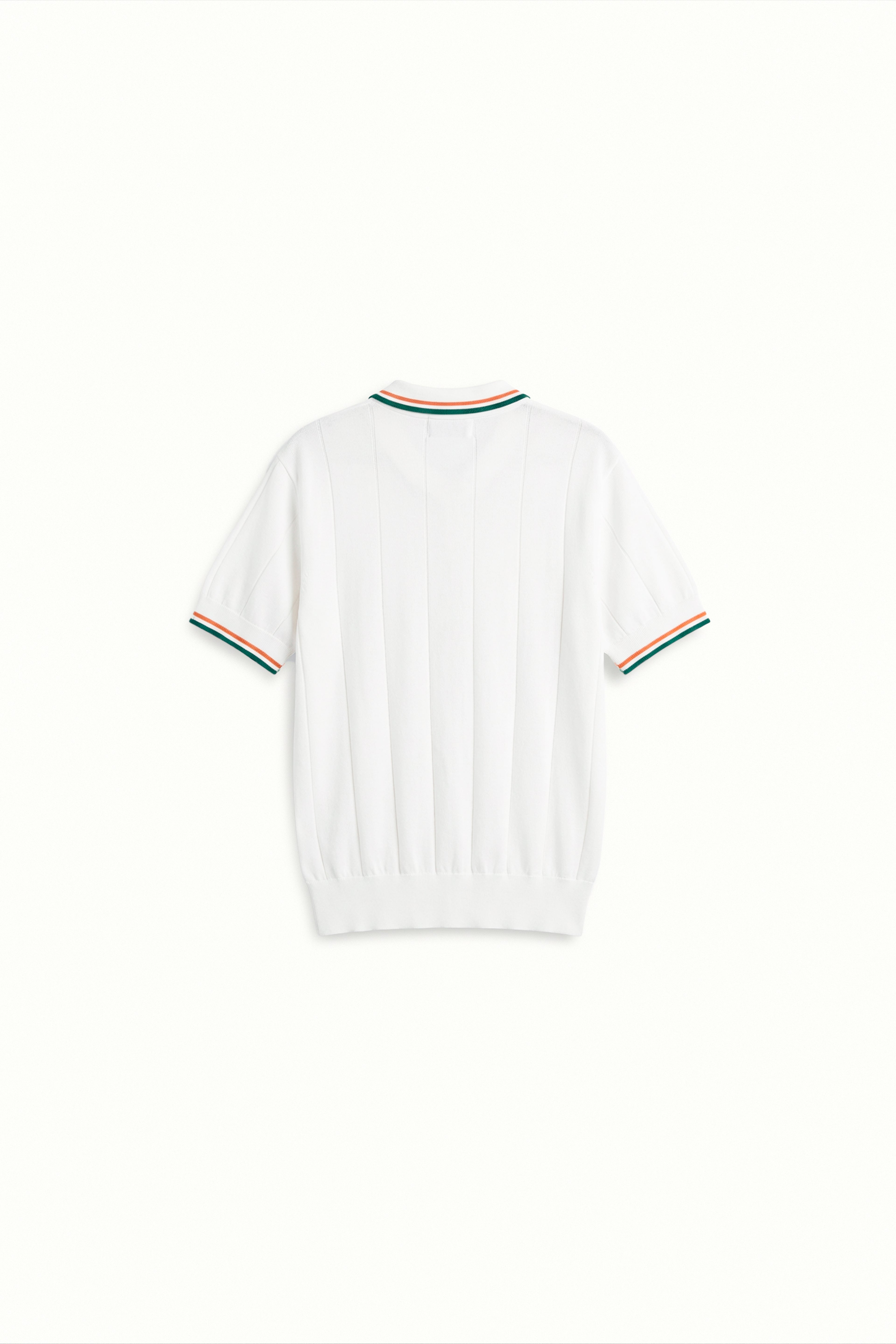 Classic Knit Polo - White/Clay/Field Green