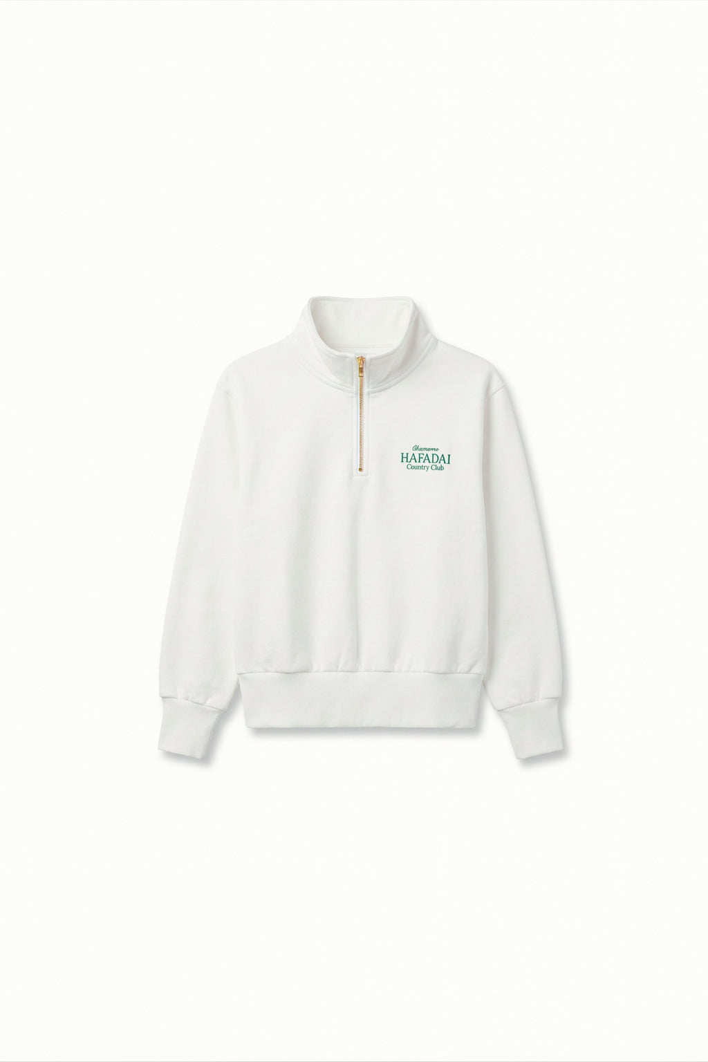 Classic Quarter Zip Sweatshirt - Off White